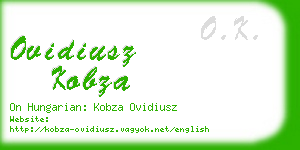 ovidiusz kobza business card